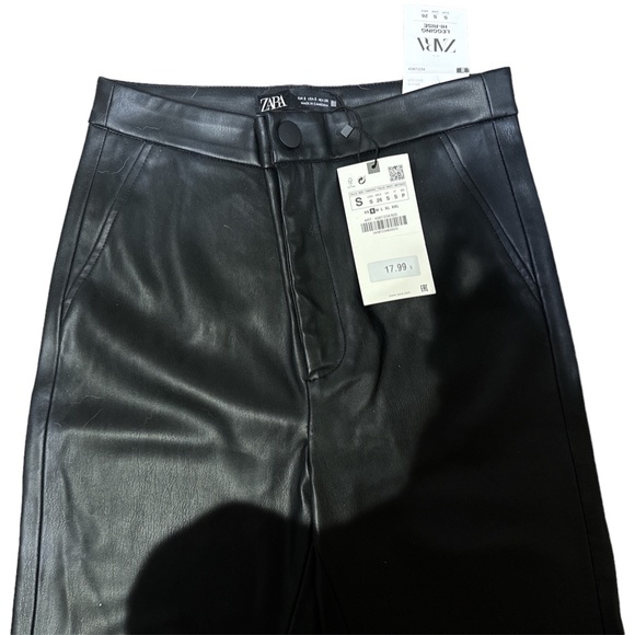 Zara Faux Leather High Rise Legging Size S - Picture 2 of 9